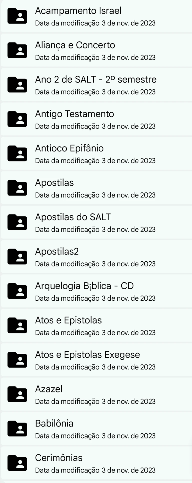 Pastas do material 7